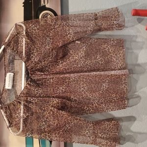 Youngique Clothing Tie Front Sheer Top